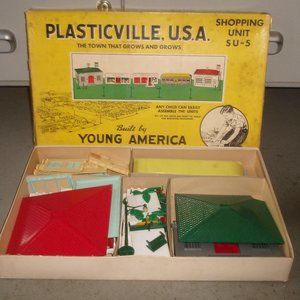 Plasticville Shopping Unit railroad train display setup model building set